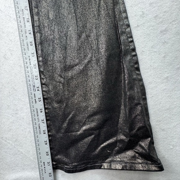 NWT $70 American Eagle Womens Flare Pants Sz 2 High Waisted Glitter Glam Disco - Picture 6 of 13